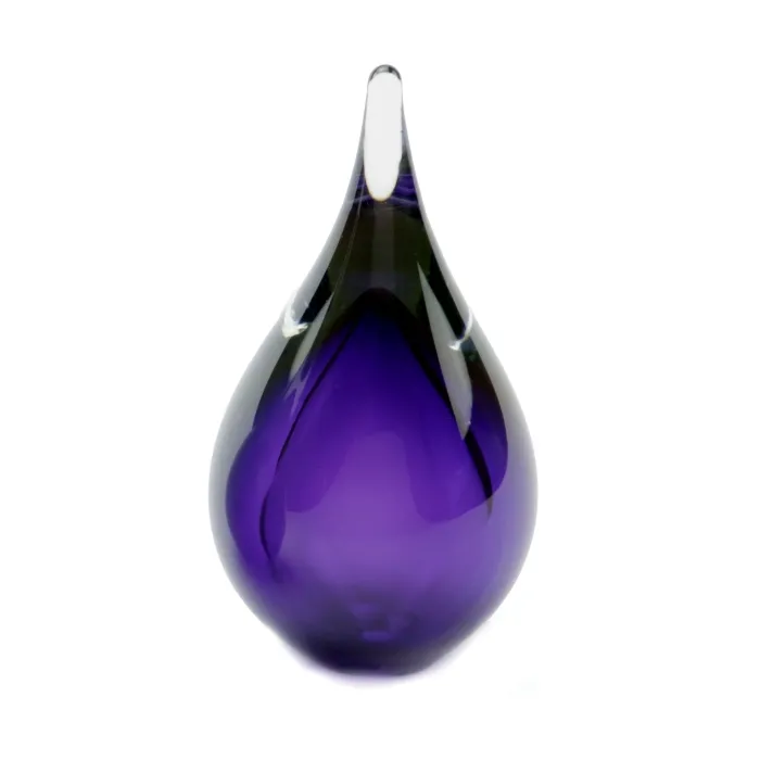 Druppel Mini Urn Kristalglas - Paars - Billede 2