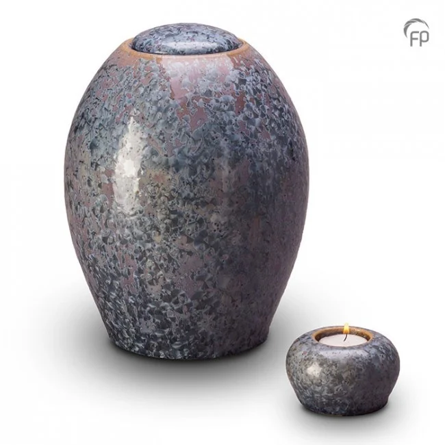 Keramische Urn Kristal lak - Paarsblauw – Image 2