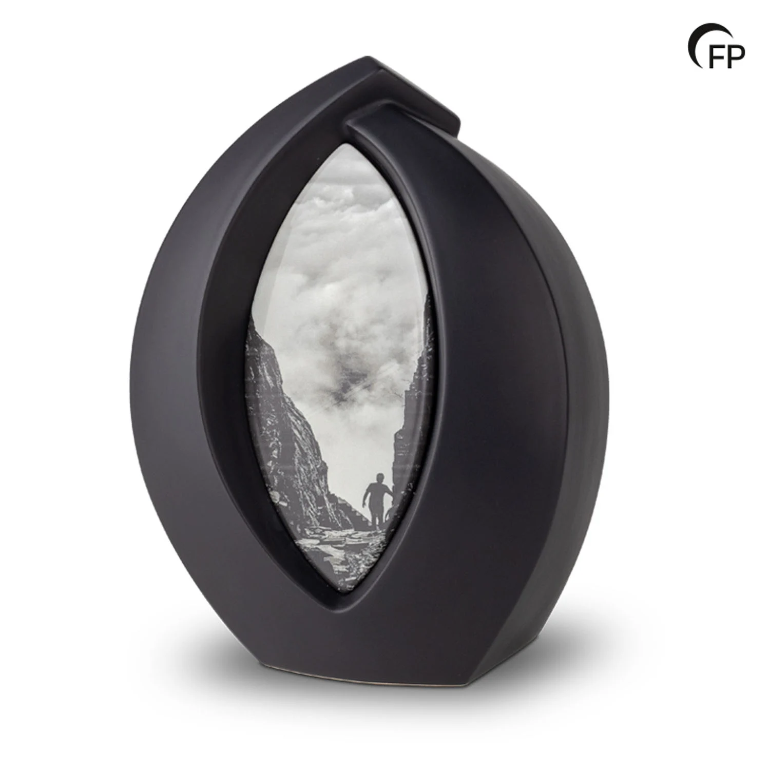 Keramische Urn Forever Framed Zwart met eigen foto – Bild 2