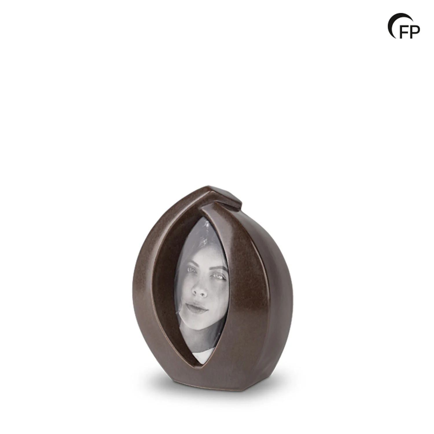 Keramische Urn Forever Framed Donkerbruin met eigen foto - immagine 3