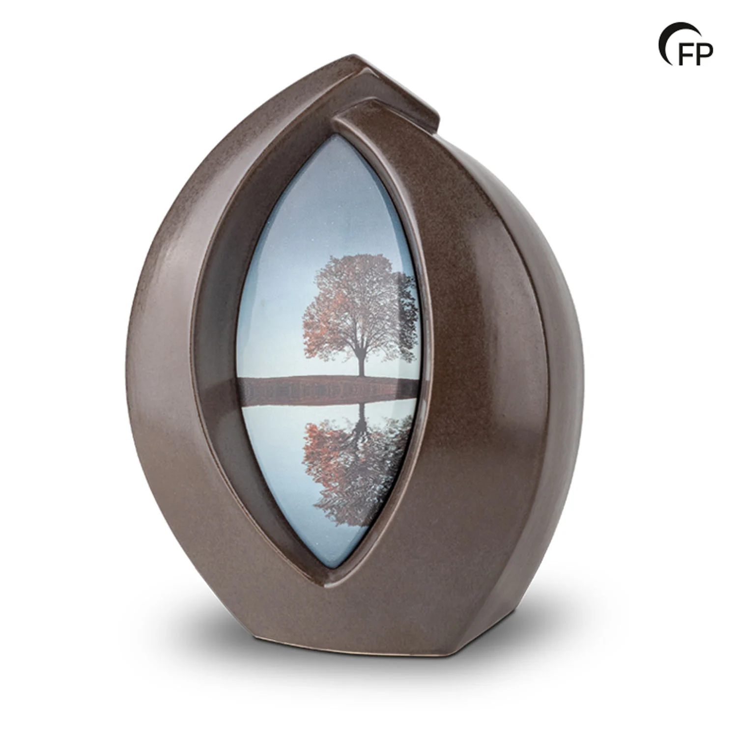 Keramische Urn Forever Framed Donkerbruin met eigen foto - immagine 2